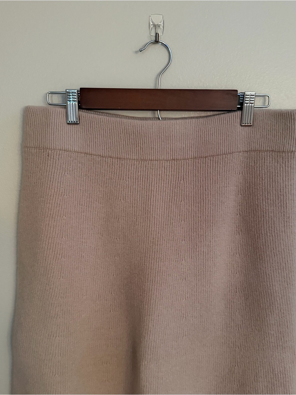 NWT Ann Taylor Taupe Knit Midi Skirt Size Large - Picture 5 of 7